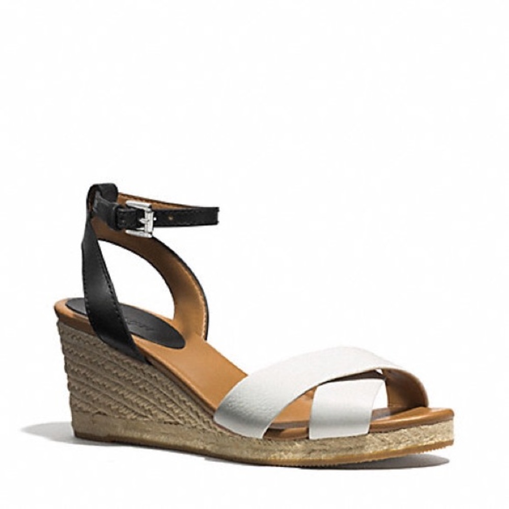 BNWOB Coach light gold Hanna Wedge Sandals - Picture 7 of 7