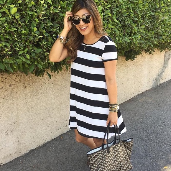olivious Dresses & Skirts - Stripe t shirt dress