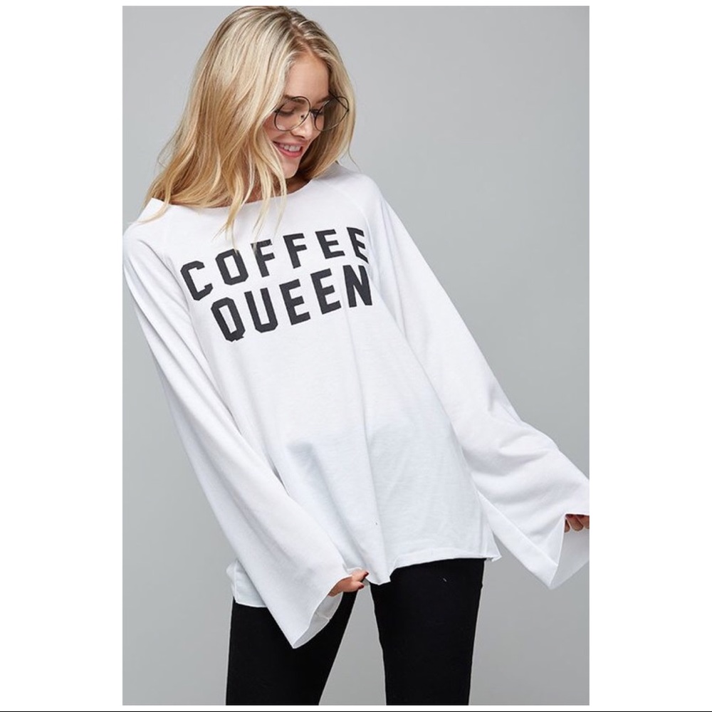 ☕️ Coffee Queen French Terry Long Sleeve Top - Picture 2 of 3
