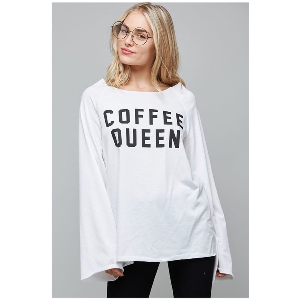 ☕️ Coffee Queen French Terry Long Sleeve Top - Picture 3 of 3