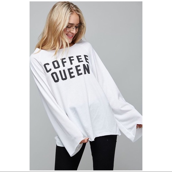 ☕️ Coffee Queen French Terry Long Sleeve Top - Picture 2 of 3