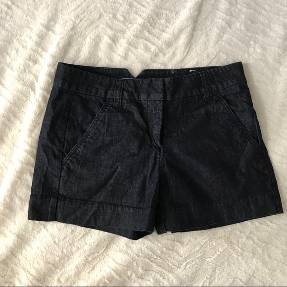 Dark Blue Tailored Jean Shorts - Picture 2 of 5