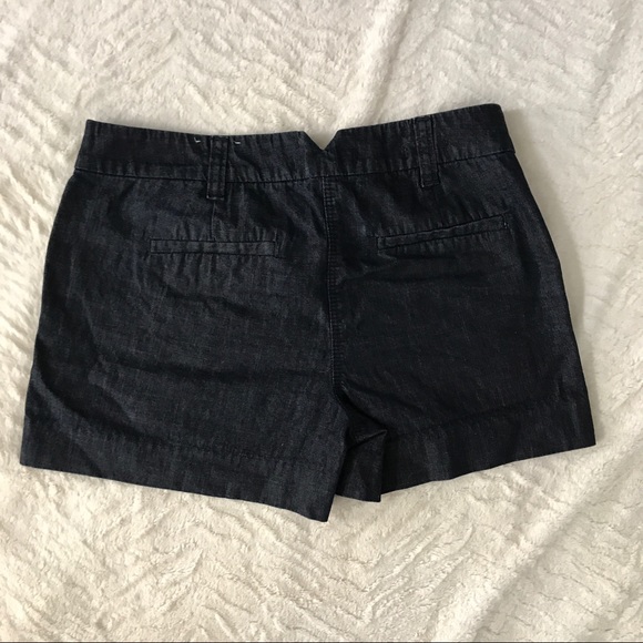 Dark Blue Tailored Jean Shorts - Picture 3 of 5
