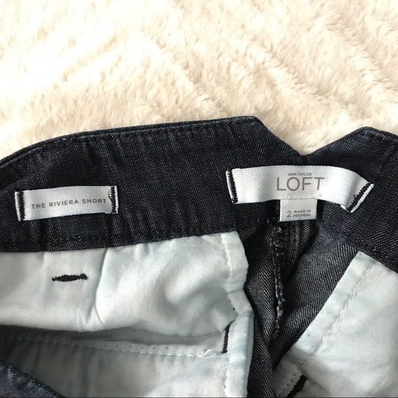 Dark Blue Tailored Jean Shorts - Picture 4 of 5