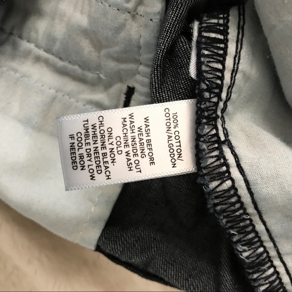 Dark Blue Tailored Jean Shorts - Picture 5 of 5