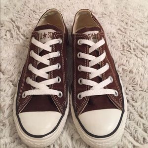 Brown Low-Top Converse- Women's 6/Men's 4