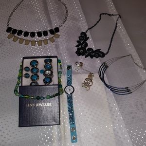 🎁FLASH!Turquoise, Black, silver jewelry bundle