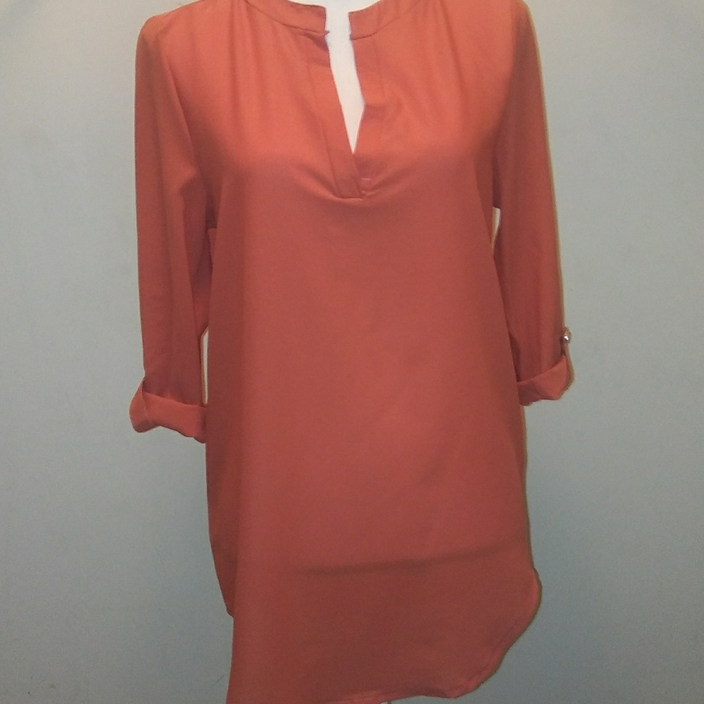 Rust 3/4 Sleeve Blouse (SOLD)
