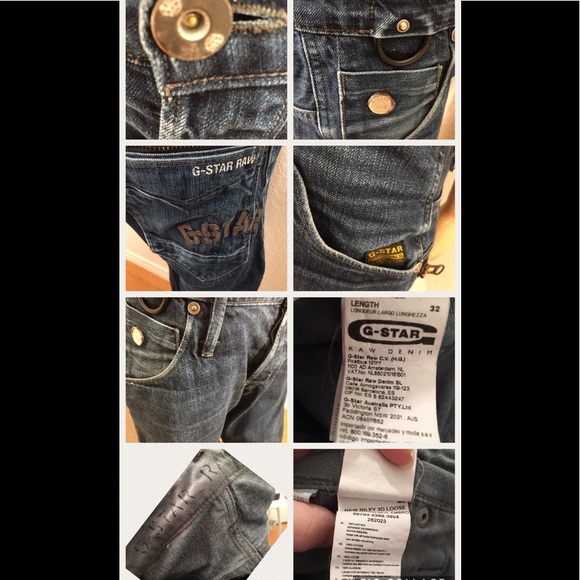G Star Raw Denim $220. Retail Riley 3D Loose Tapered Stencil - Picture 5 of 8