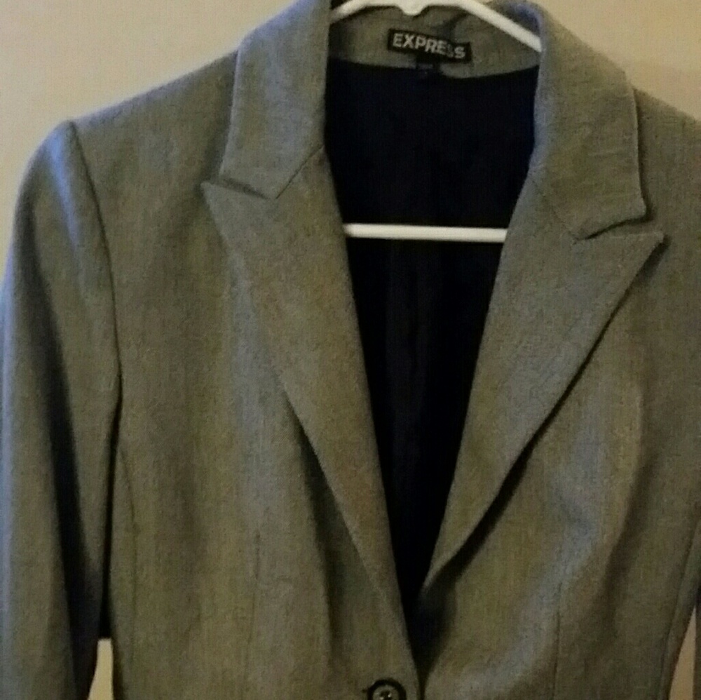 Light Grey Fitted Blazer