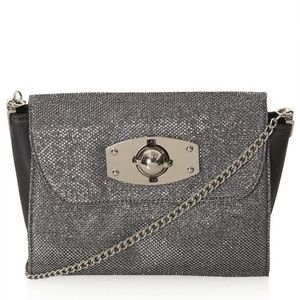Topshop Glitter Winged Crossbody Bag in Metallic Topshop Glitter Winged Crossbody Bag in Metallic