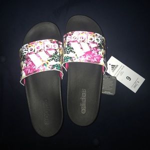 adidas women's floral slide sandals
