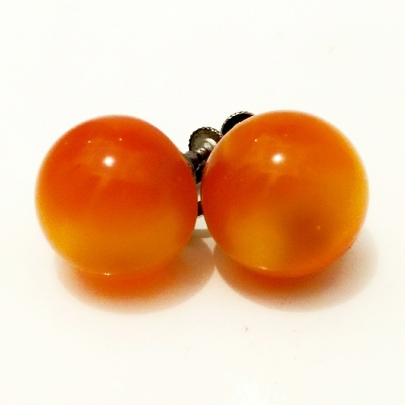 Vintage Moonglow Sterling Silver Earrings - Picture 4 of 5