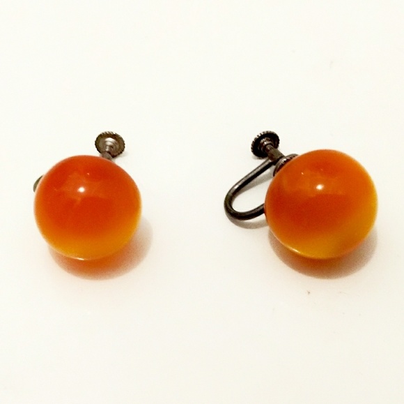 Vintage Moonglow Sterling Silver Earrings - Picture 5 of 5