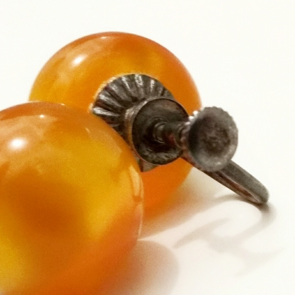 Vintage Moonglow Sterling Silver Earrings - Picture 3 of 5