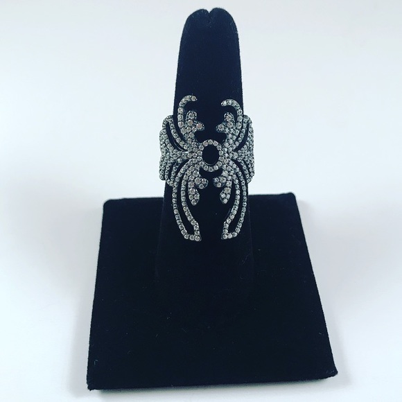 925 Sterling silver rhodium plated cz ring size 7 - Picture 4 of 8