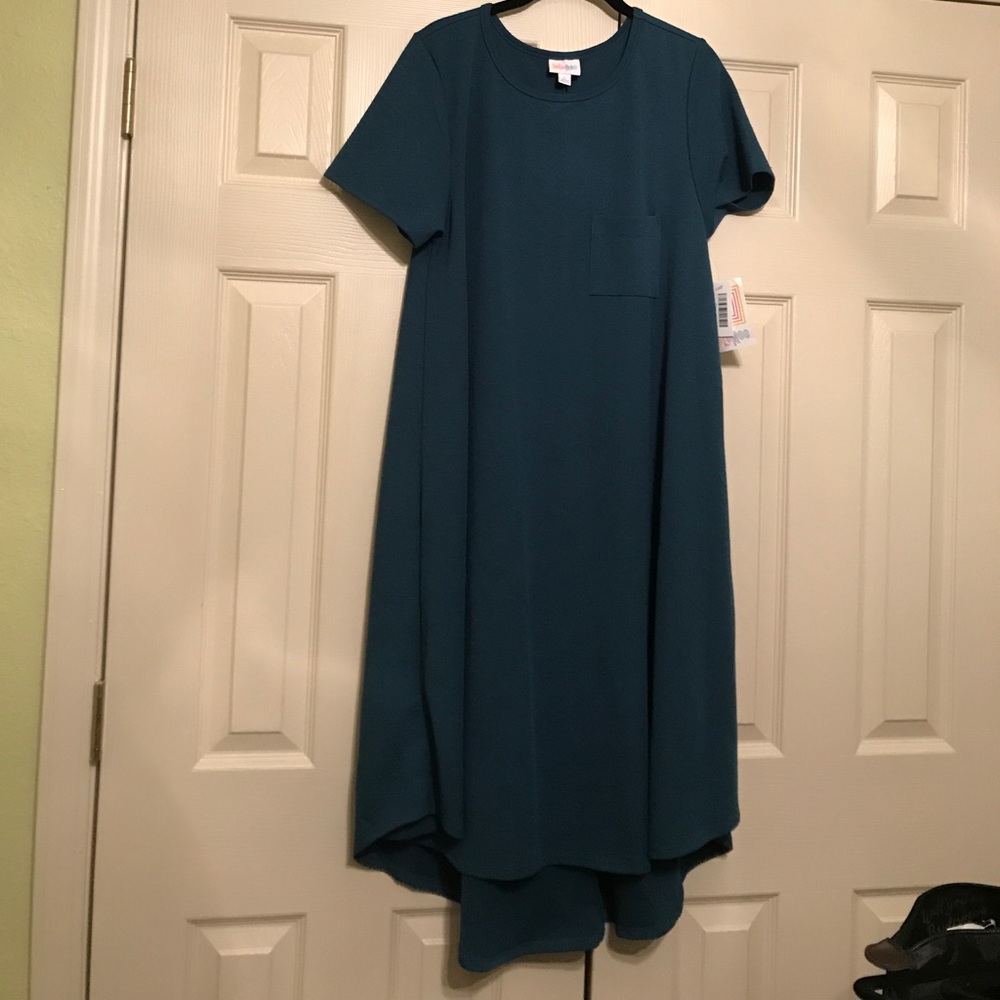 LuLaRoe Carly L SOLID teal NWT