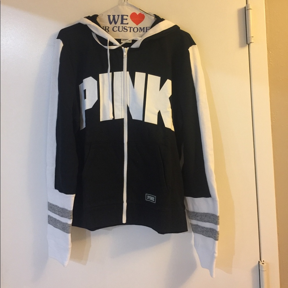 Pink victoria secret perfect Full Zip Black - Picture 2 of 2