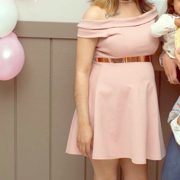 rose gold pink dress