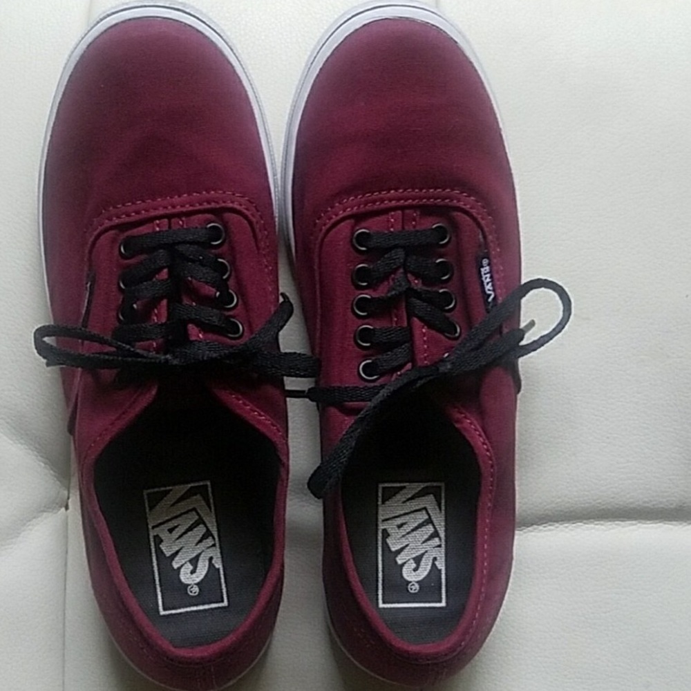 Burgundy Vans NWOT