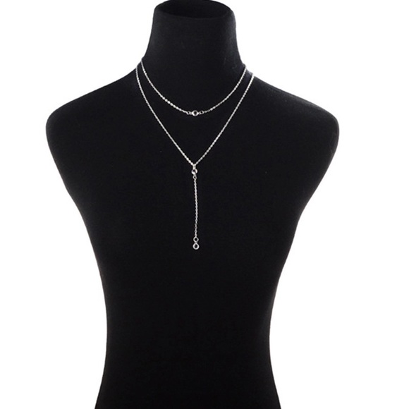 SALE🔥New🎉 Silver "Diamond" Layered Boho Choker - Picture 2 of 5