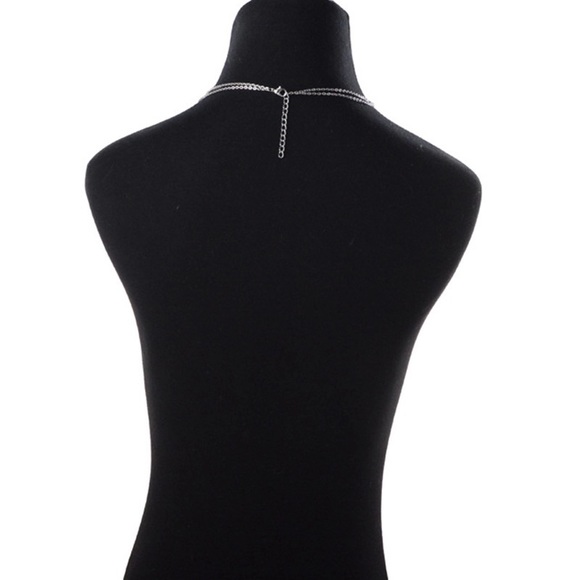 SALE🔥New🎉 Silver "Diamond" Layered Boho Choker - Picture 3 of 5