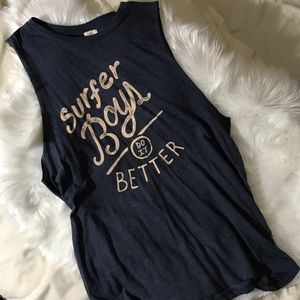 Surfer boy do it better tank top