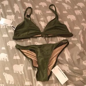 AA SWIM FOREST GREEN BIKINI