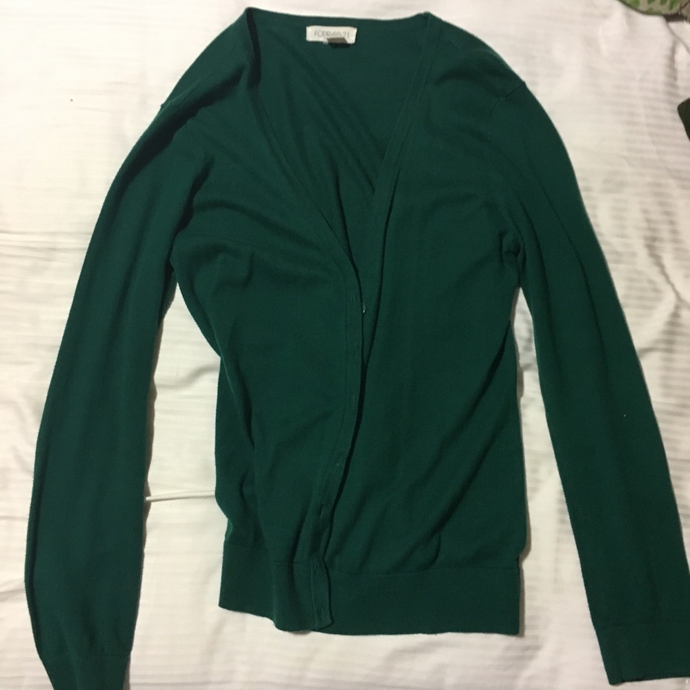 Green cardigan