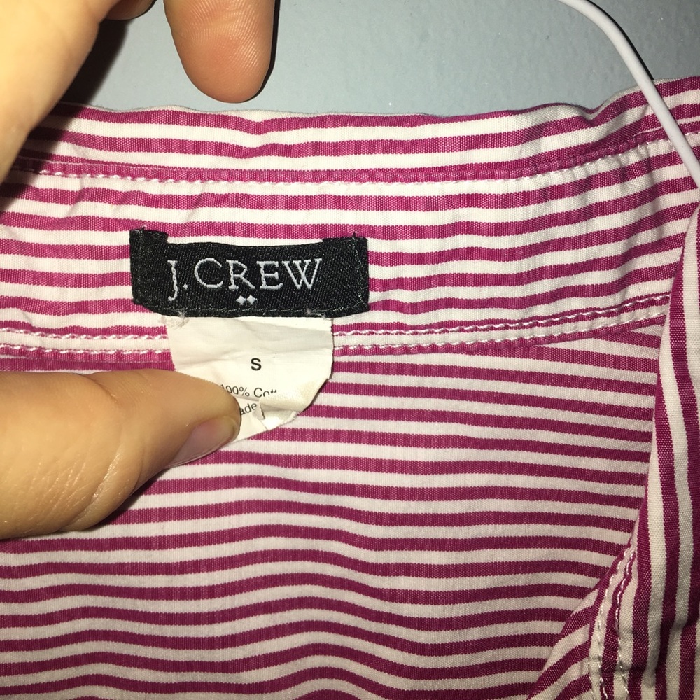 Pink and white j crew