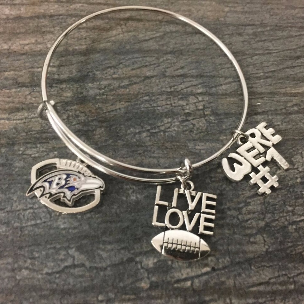 Baltimore Ravens Bracelet, Ravens Jewelry