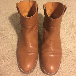 Madewell camel leather boot