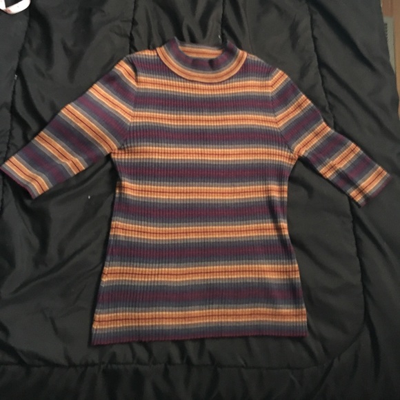 Sweaters - ❗️FIRM PRICE❗️ Rainbow Sweater with Mock Neck