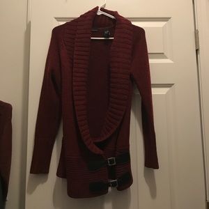 wool blend maroon sweater, size XS