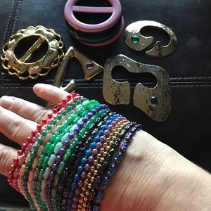 Vintage beads with holders