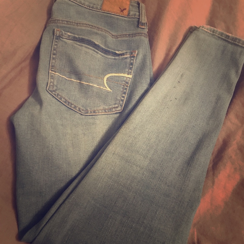 American Eagle Jeggings light denim wash