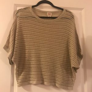 Mossimo Tan Open Stitch Sweater Top