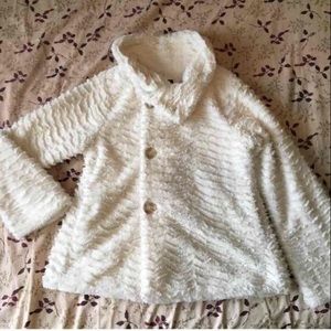 Patagonia faux fur white  jacket