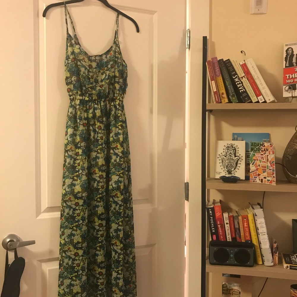 Colorful Floral Print Maxi Dress