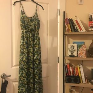 Colorful Floral Print Maxi Dress