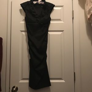 Black collared jade cocktail dress size 4