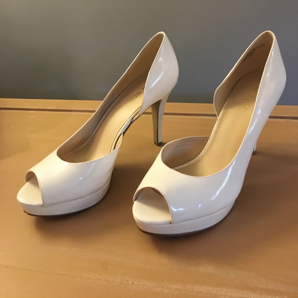 White Nine West heels