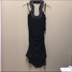 Laundry black halter dress with sequin/beading
