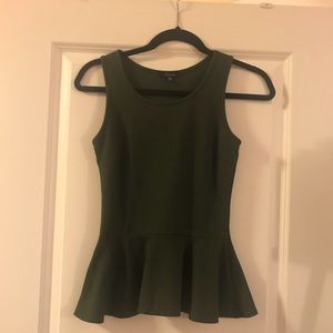 Nordstrom Soprano Olive Green Peplum Top