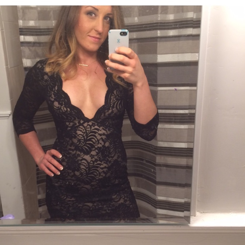 Black lace Bebe dress