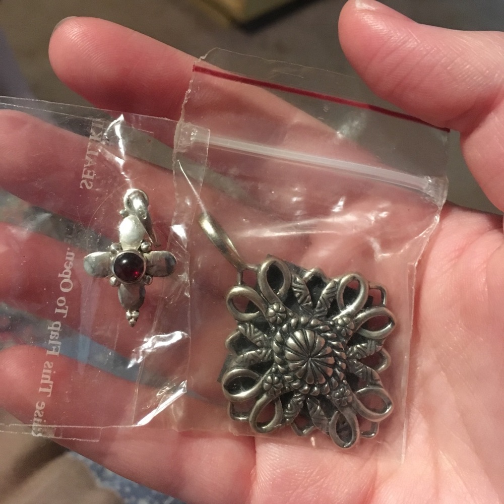 Set of sterling silver pendants