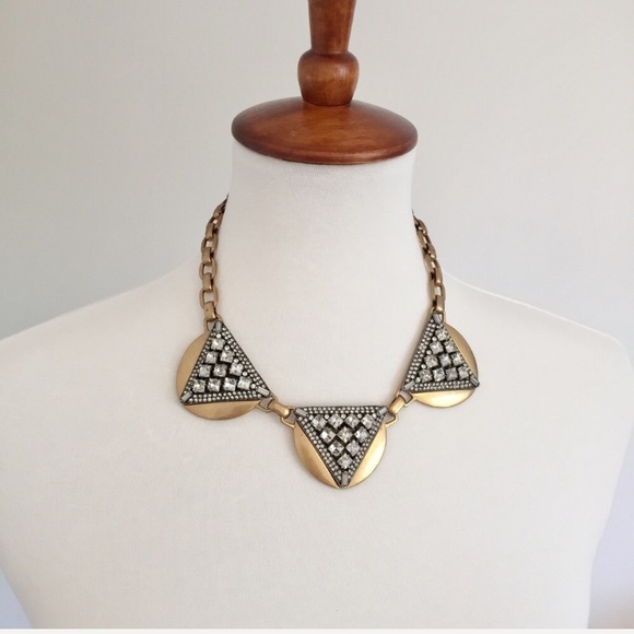 J. Crew Jewelry - J. Crew • Crystal Triangles Necklace