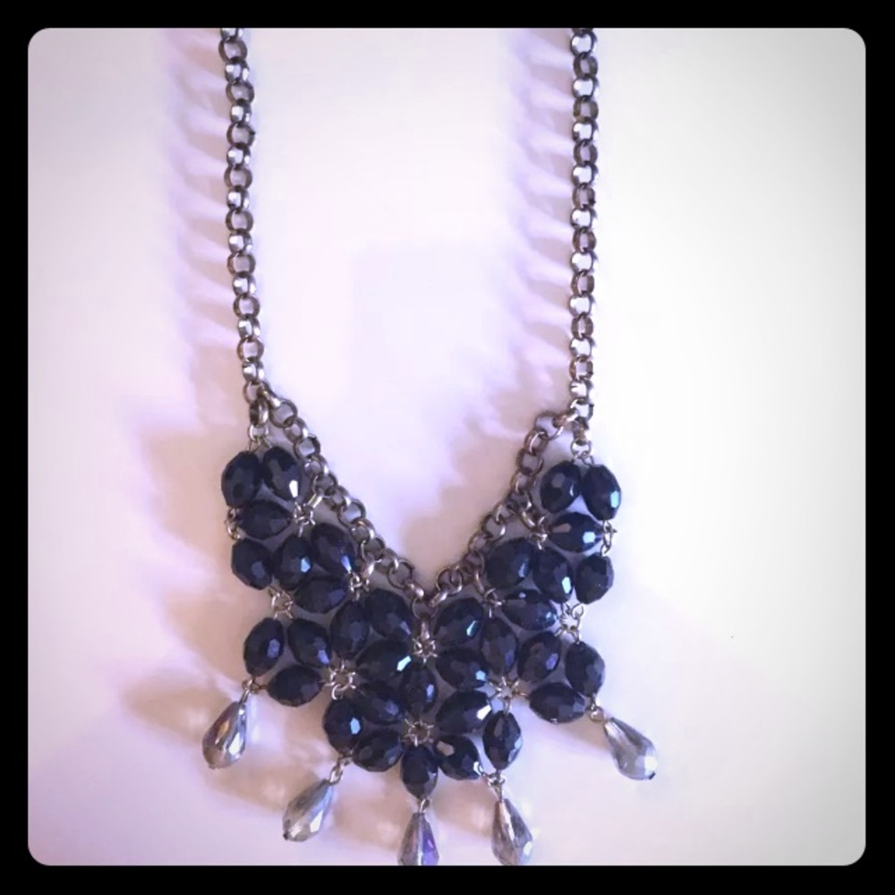 Statement necklace black/grey/gold