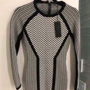 Black and white BCBG dress