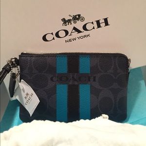 COACH Varsity Stripe Wristlet